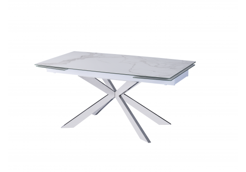 Стол обеденный раскладной Иллюзион MC22026DT, 160(240)х90х76 см, белый мрамор