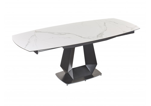 Стол обеденный раскладной Даймонд MC22128DT, 137(205)х90х77 см, белый мрамор