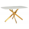 Стол обеденный Элис Рэк BS1803-140WT,140х80х76 см, белый/золото