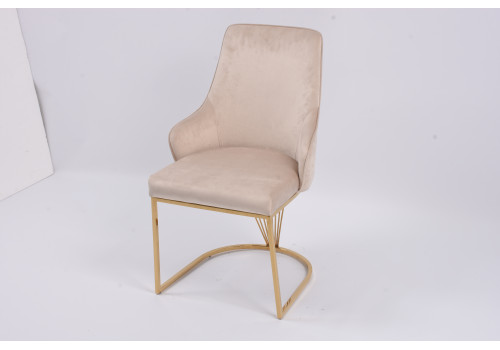 Стул обеденный Сиена MC885-BG-2, 62х57х90 см, бежевый/глянцевое золото