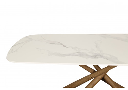 Стол обеденный Неаполь160 TW-1162-T-1,160x90x76 см, белый мрамор