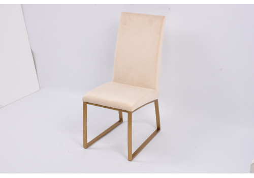 Стул обеденный Милан MC819-BG-1, 63х45х99, бежевый/матовое золото