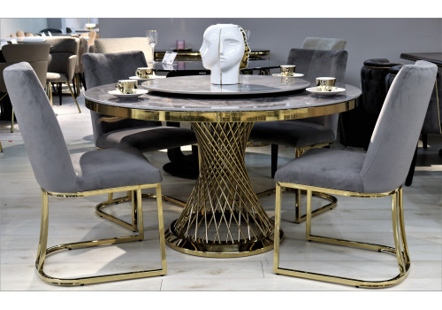 Стол обеденный Мелоди DT-018.1, 130х130х75 см,  серый мрамор