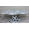 Стол обеденный Сфера Овал F-1453, 200х100х76 см, белый мрамор