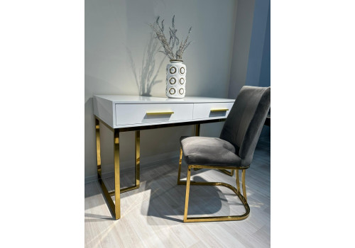 Стол-консоль Армада F-1543, 120х60х78 см, белый, золото