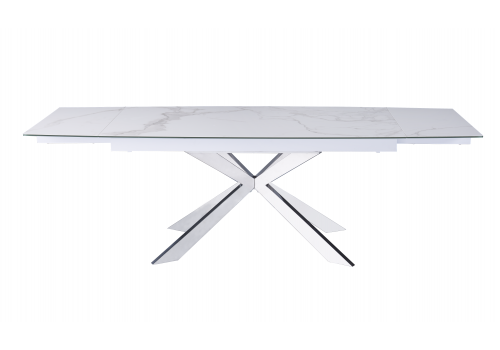 Стол обеденный раскладной Иллюзион MC22026DT, 160(240)х90х76 см, белый мрамор