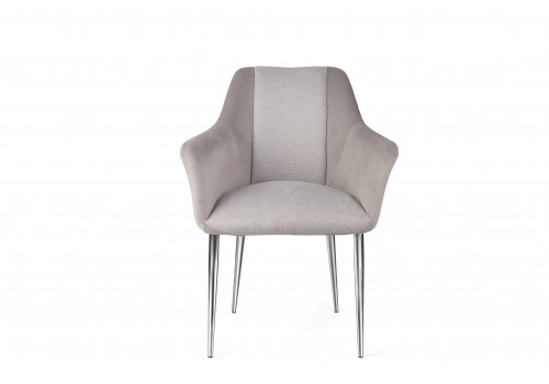 Стул обеденный Лючия DС-1108, серый, хром