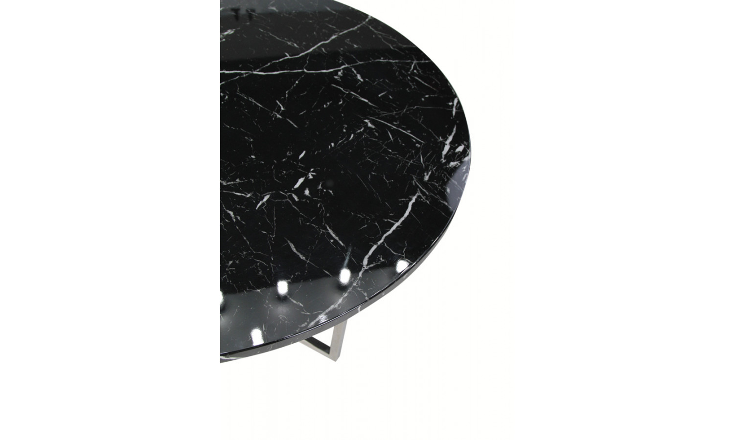 Стол обеденный Баррель F-1375, 110х110х75 см, черный мрамор