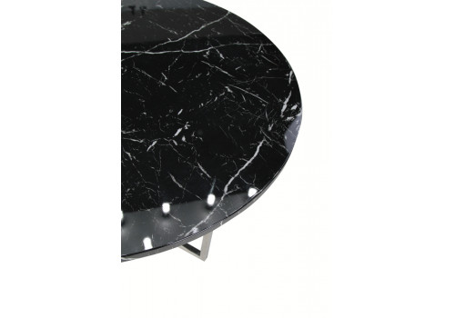 Стол обеденный Баррель F-1375, 110х110х75 см, черный мрамор
