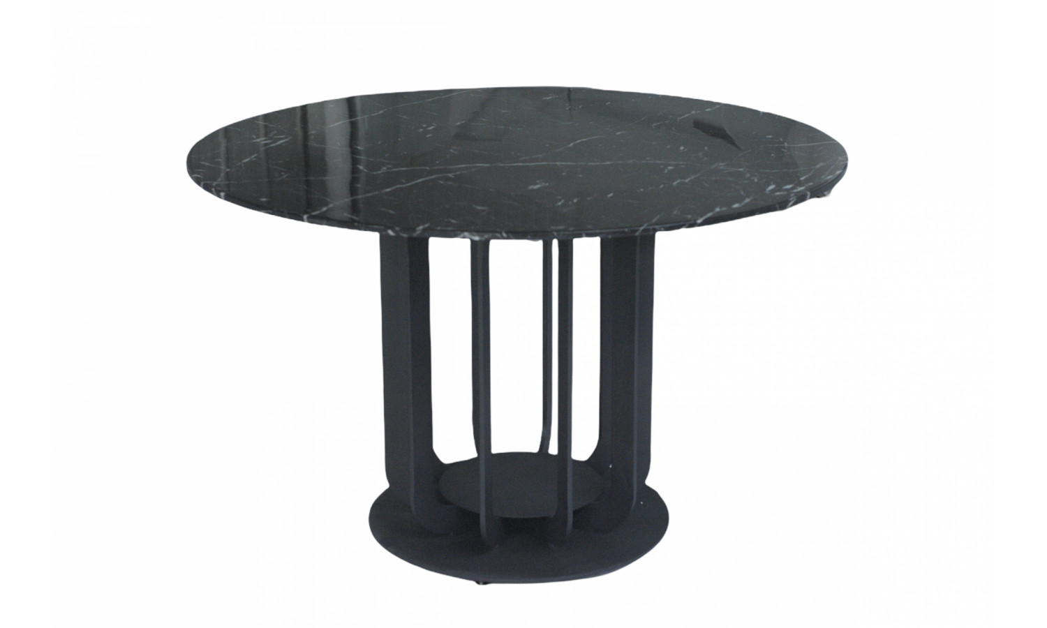 Стол обеденный Сохо F-1455, 120х120х75 см, черный мрамор