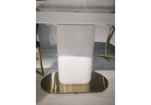 Стол обеденный раскладной Атриум MC22122DT, 140(200)х100х77 см, белый мрамор