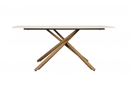 Стол обеденный Неаполь180 TW-1162-T, 180x90x76 см, белый мрамор