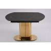 Стол обеденный раскладной Атриум-2 MC3035-120B, 120(30+30)х90х77 см, черная керамика