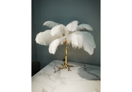 Лампа настольная с перьями  FEATHER LAMP, Цвет: белый