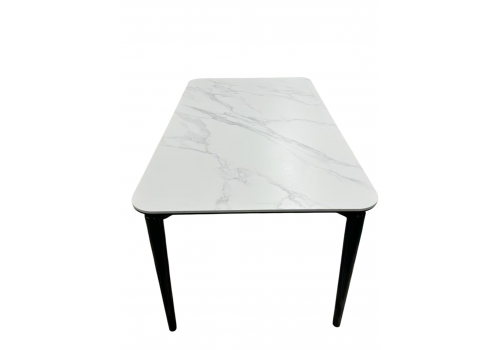 Стол обеденный Блум ART2922-140W, 140х80х75 см, белая керамика/черный
