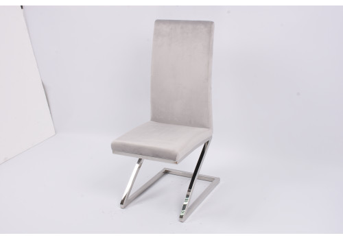 Стул обеденный Палермо MC799-GR-3, 60х46х105 см, серый/глянцевое серебро