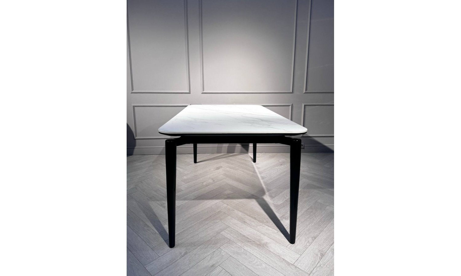 Стол обеденный Блум ART2922-140W, 140х80х75 см, белая керамика/черный