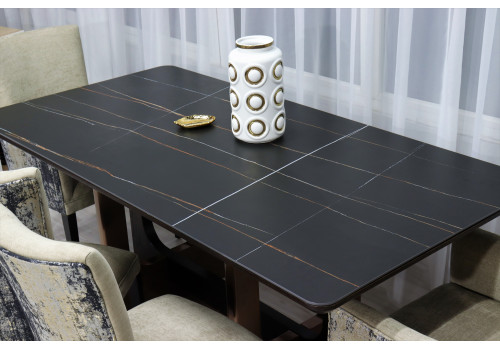 Стол обеденный Астория NH2114L,180х90х76 см, черный мрамор