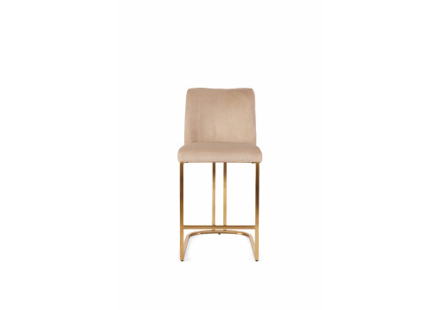Стул барный Пресли BC-3024, бежевый/матовое золото