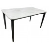 Стол обеденный Блум ART2922-160W, 160х90х75 см, белая керамика/черный