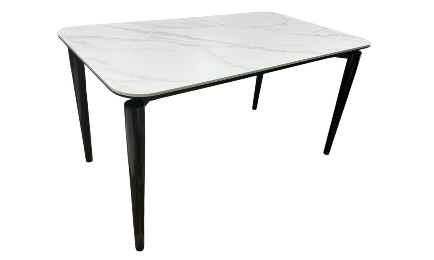 Стол обеденный Блум ART2922-160W, 160х90х75 см, белая керамика/черный