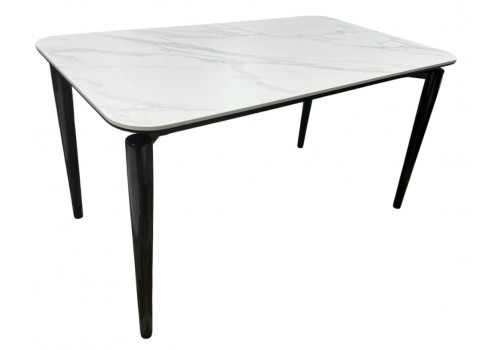 Стол обеденный Блум ART2922-140W, 140х80х75 см, белая керамика/черный