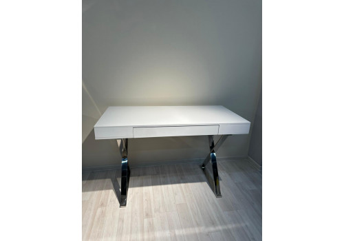 Стол-консоль Рокки MJ-001, 120х55х76 см, белый, серебро