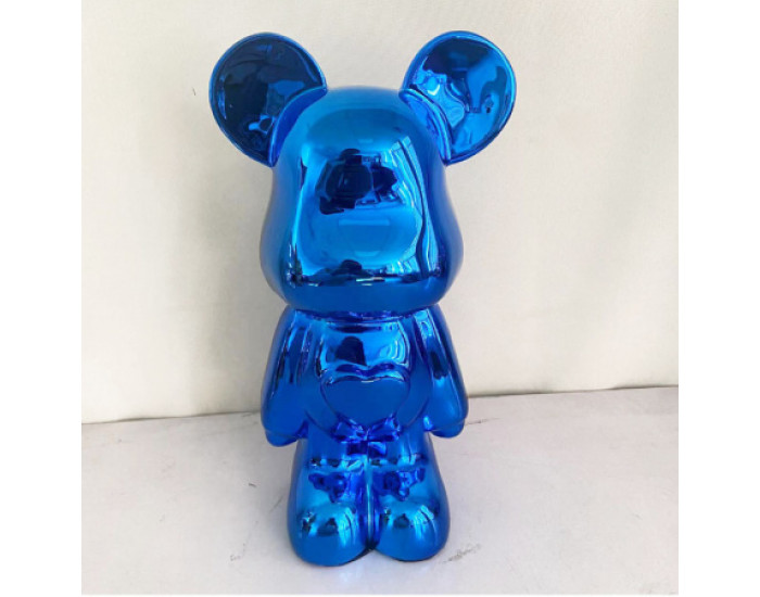 Статуэтка Lucky Bear (Bearbrick) IST-017, 28 см, синий глянцевый