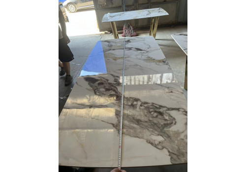 Стол обеденный Ланс DT-2852L, 180х90х75 см, белая керамика/золотой