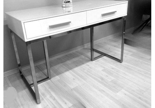 Стол-консоль Армада F-1543, 120х60х78 см, белый, серебро