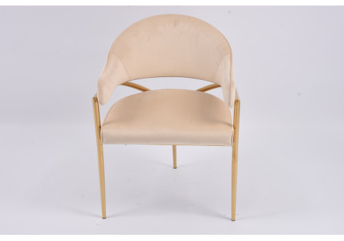 Стул обеденный Модена MC886-BG-2, 59х61х79 см, бежевый/глянцевое золото