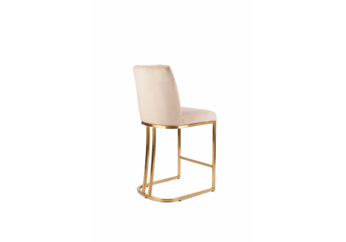 Стул барный Пресли BC-3024, бежевый/матовое золото