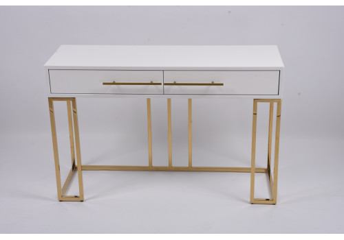 Стол-консоль Альма МС9005-120W, 120х40х78 см, белый глянцевый