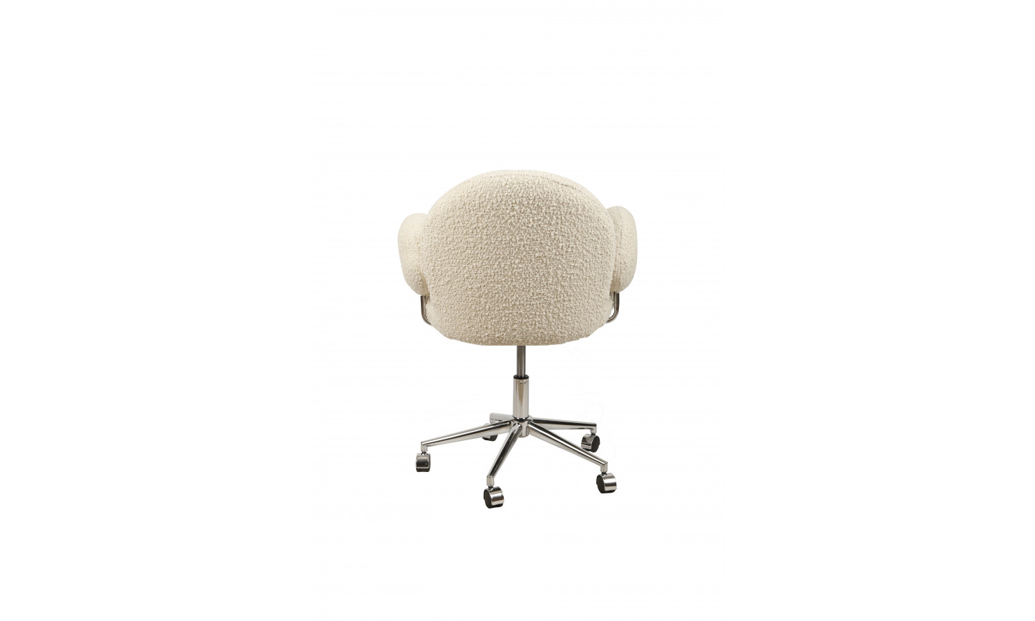 Кресло офисное Клауд-2 DR-1252-A-OF, 65х63х89, ткань букле белый/серебро