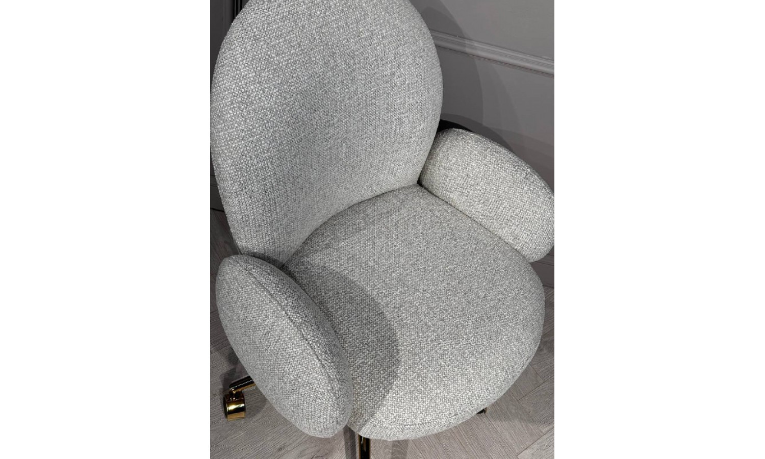 Кресло офисное Клауд PRO BS1239-WT, белый крем/золото
