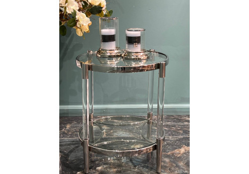 Стол журнальный Корни MH1797ET, 51х51х55, серебро