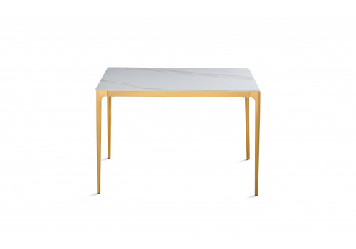 Стол обеденный Камео DT-3001S, 120х80х75 см, белый мрамор (Калаката)