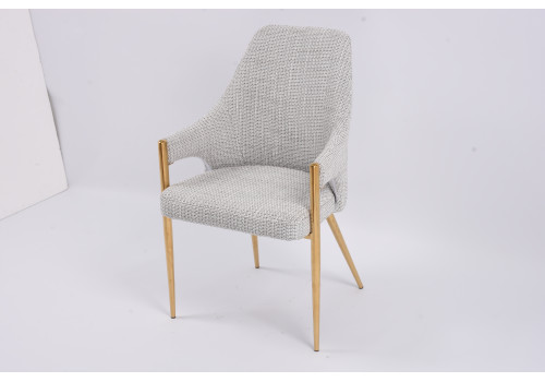 Стул обеденный Бергамо MC884-BG-2, 62х58х91 см, бежевый/глянцевое золото