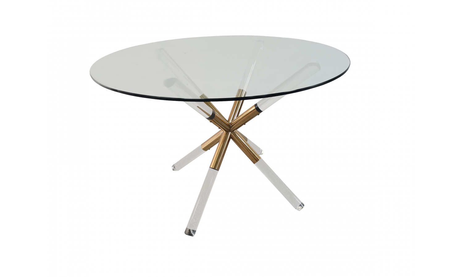 Стол обеденный Брайт MH-08DT, 110x110 см, прозрачный
