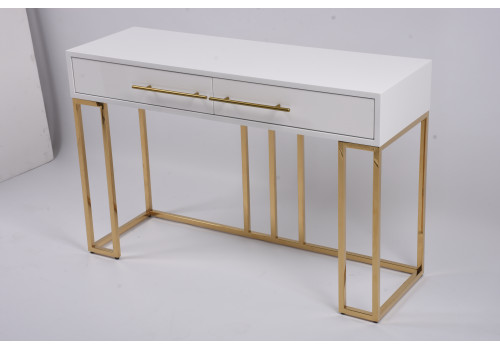 Стол-консоль Альма МС9005-120W, 120х40х78 см, белый глянцевый