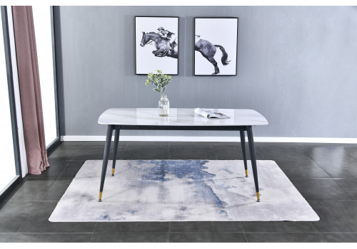 Стол обеденный Рио DT-2849.2, 120х80х75 см, белый мрамор