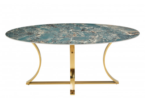 Стол обеденный Тренди DT-2889A.2, 180х90х75 см, малахитовый мрамор