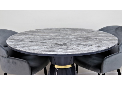 Стол обеденный Орион F-1435, 120х120х76 см, серый мрамор