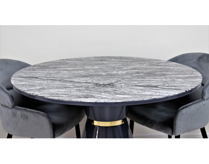 Стол обеденный Орион F-1435, 120х120х76 см, серый мрамор