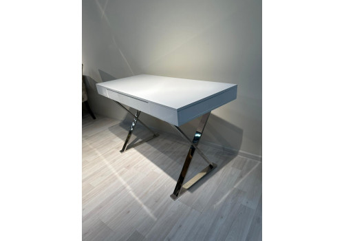 Стол-консоль Рокки MJ-001, 120х55х76 см, белый, серебро