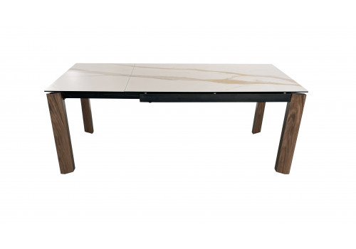 Стол обеденный раскладной Палермо MC-1863DT-KL153, 140(200)х90х76 см, белый мрамор