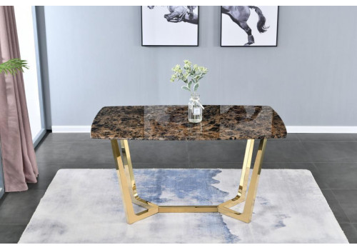 Стол обеденный Ланс DT-2852.1, 140х80х75 см, коричневый мрамор