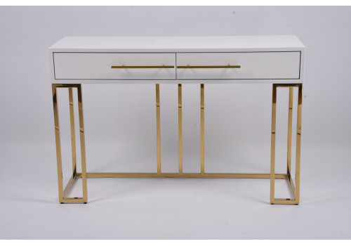 Стол-консоль Альма МС9005-120W, 120х40х78 см, белый глянцевый