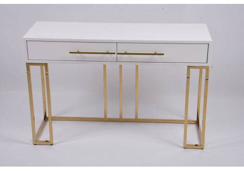 Стол-консоль Альма МС9005-120W, 120х40х78 см, белый глянцевый