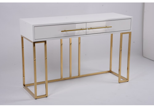 Стол-консоль Альма МС9005-120W, 120х40х78 см, белый глянцевый